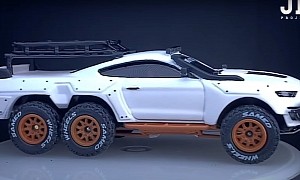 Shelby GT500 6X6 Looks Like It Can Conquer Tiny Dunes