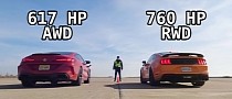 Shelby GT500 Drag Races BMW M8 Competition, Someone Punches Above Their Weight