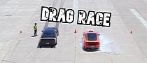 Shelby GT500 Drag Races Dodge Challenger Black Ghost, American V8 Muscle Wins