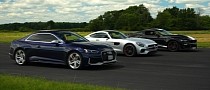 Shelby Mustang GT500 Eats German Dust on the Dragstrip, Mercedes and Audi Beat It Badly