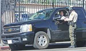 Shia LaBeouf Gets Pulled Over While Driving His Chevrolet Silverado