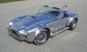 Shiny 1965 Shelby Cobra Roaster with Hand-Crafted Aluminum Body Put on the Auction Block