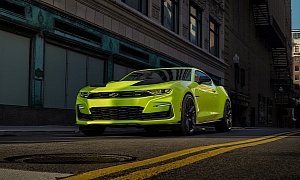 Shock Yellow 2019 Chevrolet Camaro SS SEMA Show Car Reveals New Front End