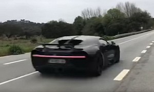 Shocking Footage Shows Bugatti Chiron Fly Past Stationary Onlookers at 231 MPH