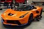 Shocking Orange LaFerrari Shows Up with Purple Carbon and Purple Wheels