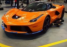 Shocking Orange LaFerrari Shows Up with Purple Carbon and Purple Wheels