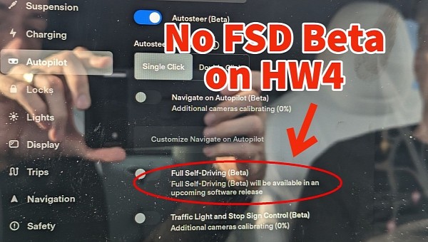 Tesla Model X with HW4 cannot handle Full Self-Driving for now