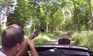Shooting Skit Out of a Speeding Porsche 911 Targa Is How a Gentleman Rides Shotgun