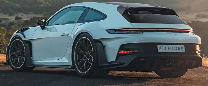2023 Porsche 911 GT3 RS Shooting Brake Shorty rendering by j.b.cars 