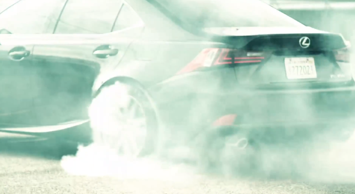 2014 Lexus IS Smoking Tires