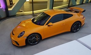 2018 Signal Yellow 911 GT3 Looks Like a Beacon Parked on Porsche Museum Roof