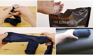 Silica Kitty Litter and a Sock Will Stop Your Car Windows from Fogging Up