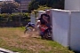 Silly Rider Throttles into a Concrete Wall