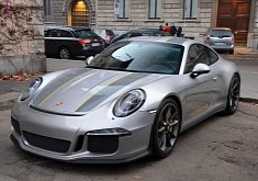 GT Silver 2017 Porsche 911 R with Yellow Accents Looks the Part