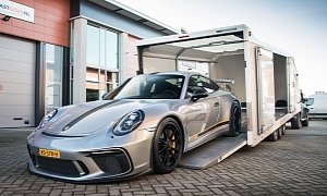 Silver 2018 Porsche 911 GT3 Gets Wasp Sticker Package