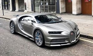 Bugatti Chiron Sport Shows Liquid Silver Spec, Has Blue Accents