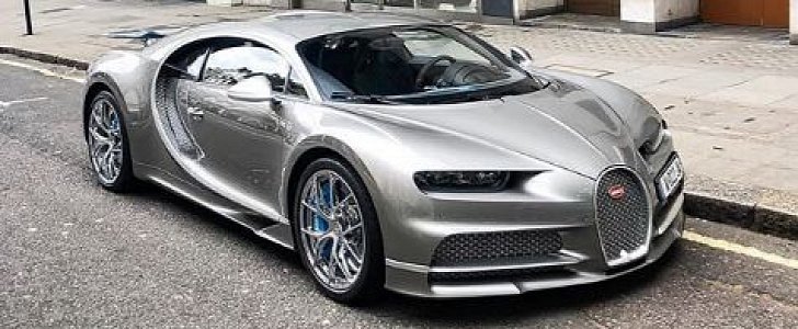 Silver Bugatti Chiron Sport