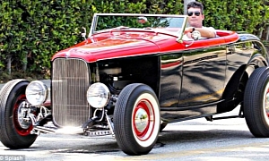 Simon Cowell in Custom 1932 Ford Hot Rod