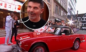 Simon Cowell Reunites With His First Auto Love During Magic Act, a 1971 Triumph TR6