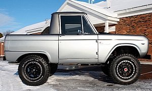 Simple 1972 Ford Bronco Looks Photoshopped on Snow