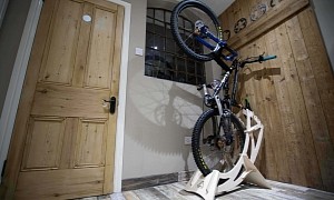 Simple but Genius Bike Stand Is a Floor Space Saver, Lets You Store Your Bike Vertically