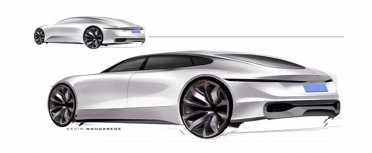 GM Design luxurious sedan sketches on Instagram