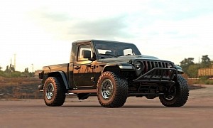 Single Cab Jeep Gladiator Isn't Outrageous, but Its CGI Ford Godzilla Swap Certainly Is