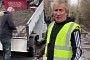Sir Rod Stewart Goes Out Filling Potholes So He Can Get His Ferrari Through