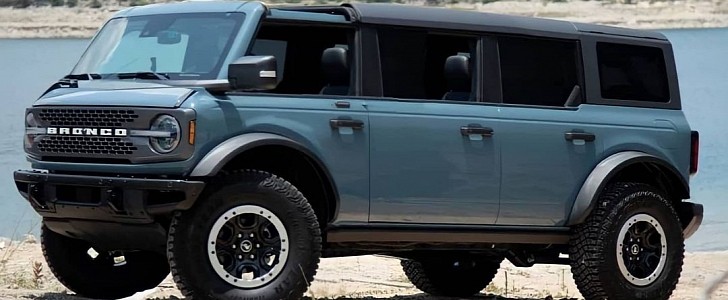 2021 Ford Bronco six-door van render with Jeep Forward Control vibes by superrenderscars on Instagram