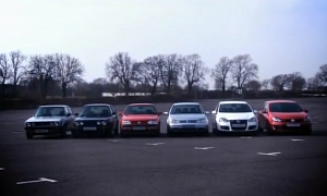 Six Generations of VW Golf GTI Hit the Track