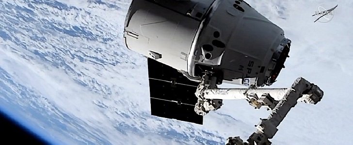SpaceX Dragon docked with the ISS