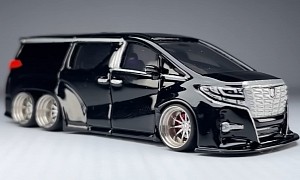 Six-Wheeled Toyota Alphard Is as Real as They Come, but You Won’t Do Any Driving in It