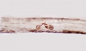 Size Matters: 3-Micron Gold Motorcycle Sculpture inside a Hair Stubble by Willard Wigan