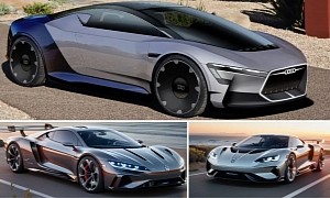 Sketchy Audi R8 e-tron Meets W12 Volkswagen Supercar, Which One Is Faked by AI?