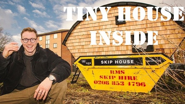 Skip House is a tiny built inside a waste container, smack in the heart of London