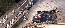 Skoda Goes Airborne in Germany, Lands on Church Roof