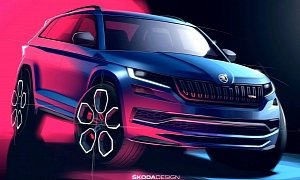 Skoda Kodiaq RS Official Sketches Revealed