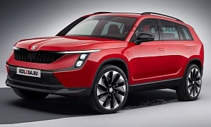 Skoda Kodiaq Tries On a More Futuristic-Looking Attire, yet It's Only for Size