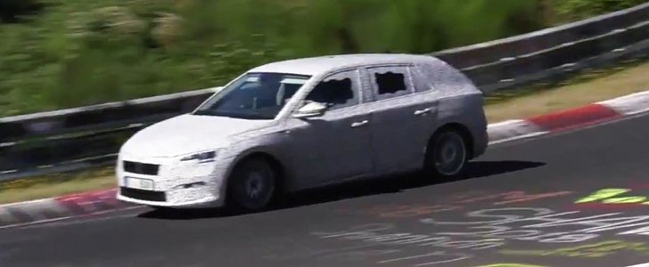 Skoda Scala Spied at the Nurburgring, Looks Out of Its Element
