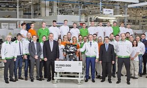 Skoda Starts Making 1.0 TSI at Mlada Boleslav, Celebrates 13M Engines Built