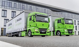Skoda Wants a Green Internal Fleet, First e-Trucks Have Already Started Operating