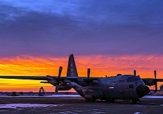Sky Is on Fire Behind This C-130 Hercules, Monster Not Impressed