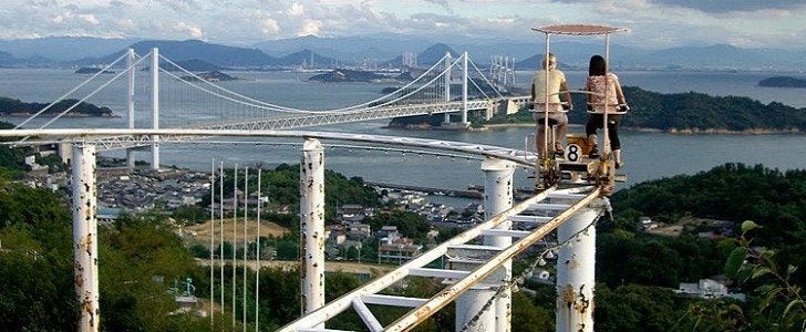 SkyCyle roller coaster in Japan offers some of the most beautiful views in the world