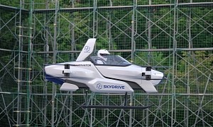 SkyDrive's Full-Scale Flying Car Leaves Japan for the First Time, Is on Display at the CES