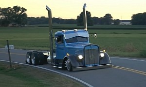 Slammed 1948 Kenworth Truck Rides Lower Than a Supercar, Flaunts Massive Pipes