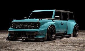 Slammed 2021 Ford Bronco Seems Totally Out of Place, Still Looks Virtually Cool