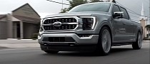 Slammed 2021 Ford F-150 Platinum Benefits From Every Inch of Its 24" Vossen Wheels