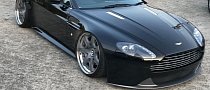 Slammed Aston Martin V8 Vantage Is Real, Sits on "Bentley" Wheels