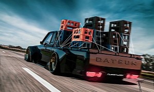 Slammed CGI Datsun Truck Looks Widebody-Enough to Handle Any Milk Crate Challenge