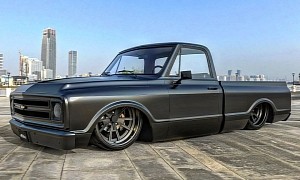 Slammed Chevrolet C10 Feels Ready for Murdered-Out Action, Albeit Only Digitally